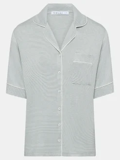 Top - Oil blue / Egret