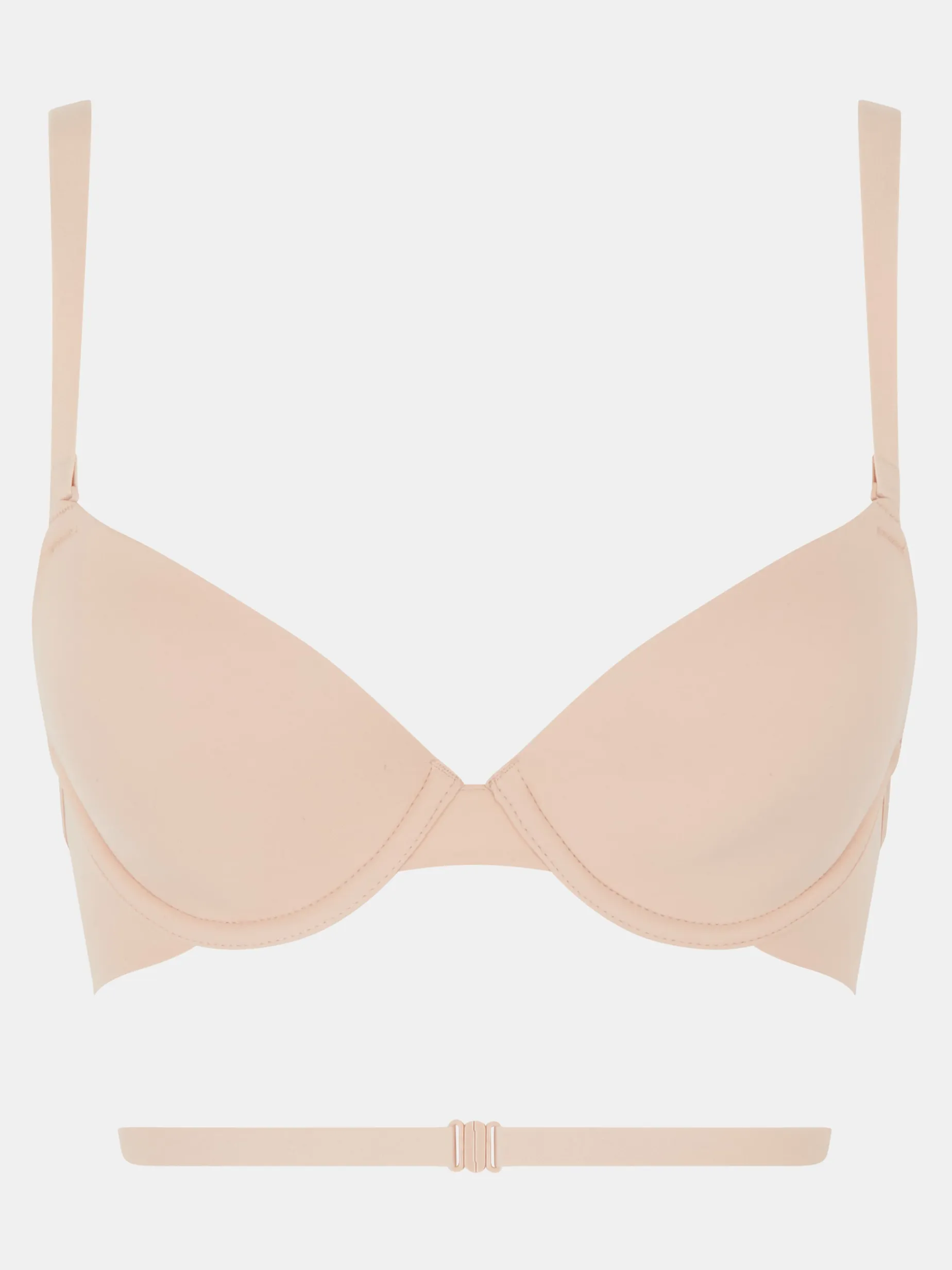 T-shirt BH med åben ryg - Golden Beige