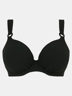 T-shirt bikinitop - Sort