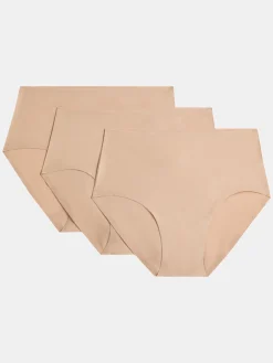 3 x Tanga trusse - one size - Nude